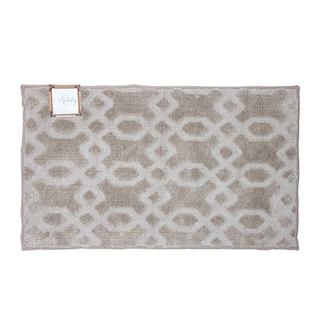 Monarch Brands Artistry Accent Rug - Geo Pattern - 20in x 34in, Linen PNP-RA-2034GEO-LN